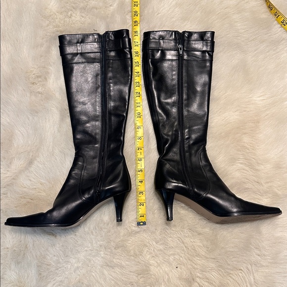 Coach Black Leather Heeled Boots - Picture 2 of 9